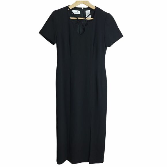 Vintage Liz Claiborne Petit Vignette Black Dress - Picture 2 of 13